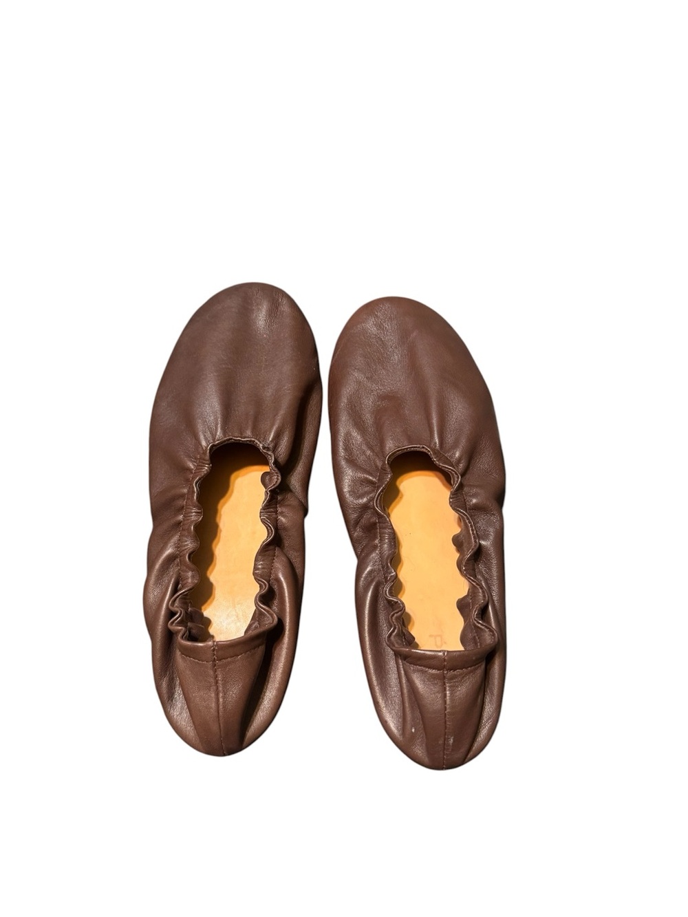 PILCRO (Anthropologie) leather brown Glove Ballet flats size 9 - Picture 5 of 6